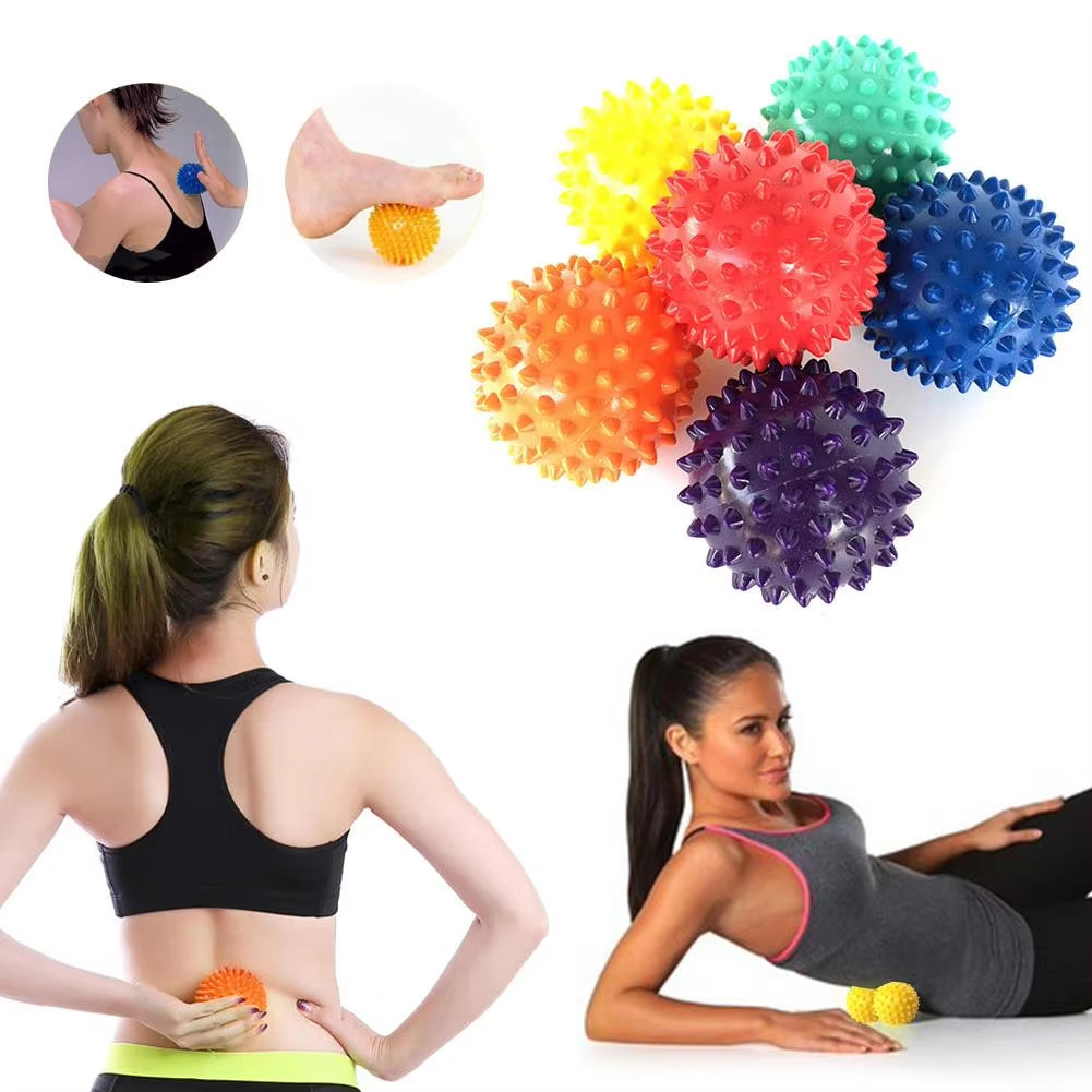 PVC Spiky Massage Ball Trigger Point Sport Fitness Hand Foot Pain Stress Relief Muscle Relax Ball